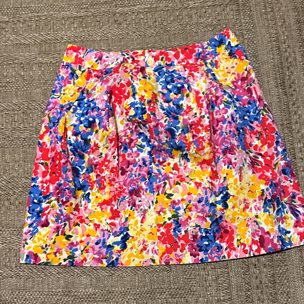 Vibrant Floral A-Line Skirt